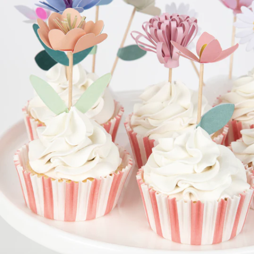Cupcake kit bloementuin bloemen feest decoratie taart feest