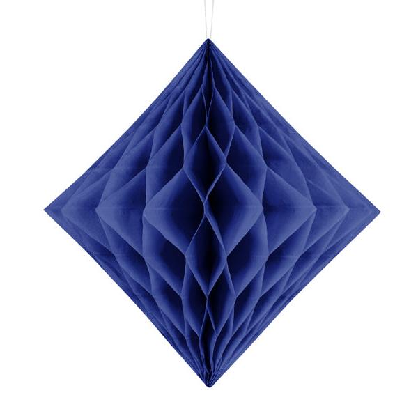 Honeycomb donker blauw navy diamant ruit decoratie feest