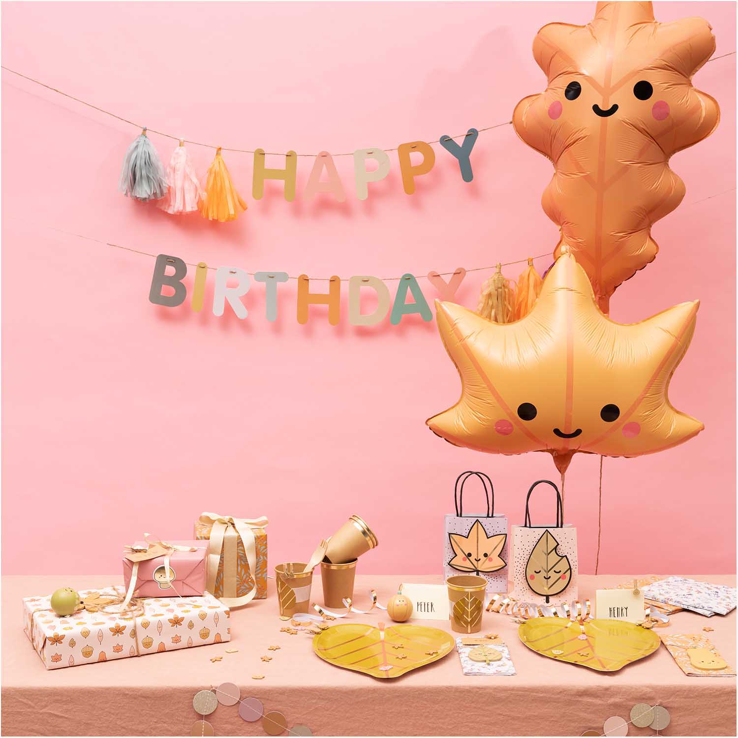 eikenblad blad herfst bos woodland folieballon