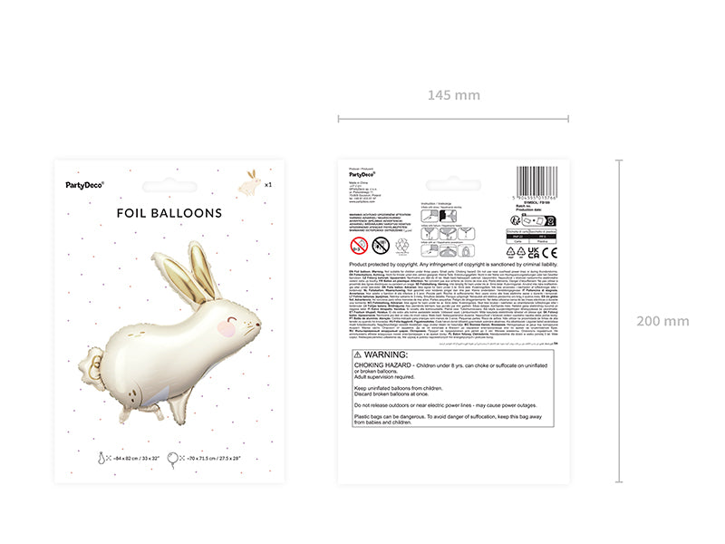 Folieballon konijn dieren pasen lente feest verjaardag