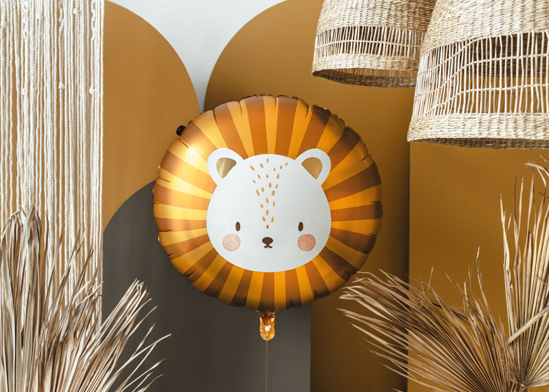 XL folieballon leeuw beer hoofd decoratie feest verjaardag dieren safari jungle