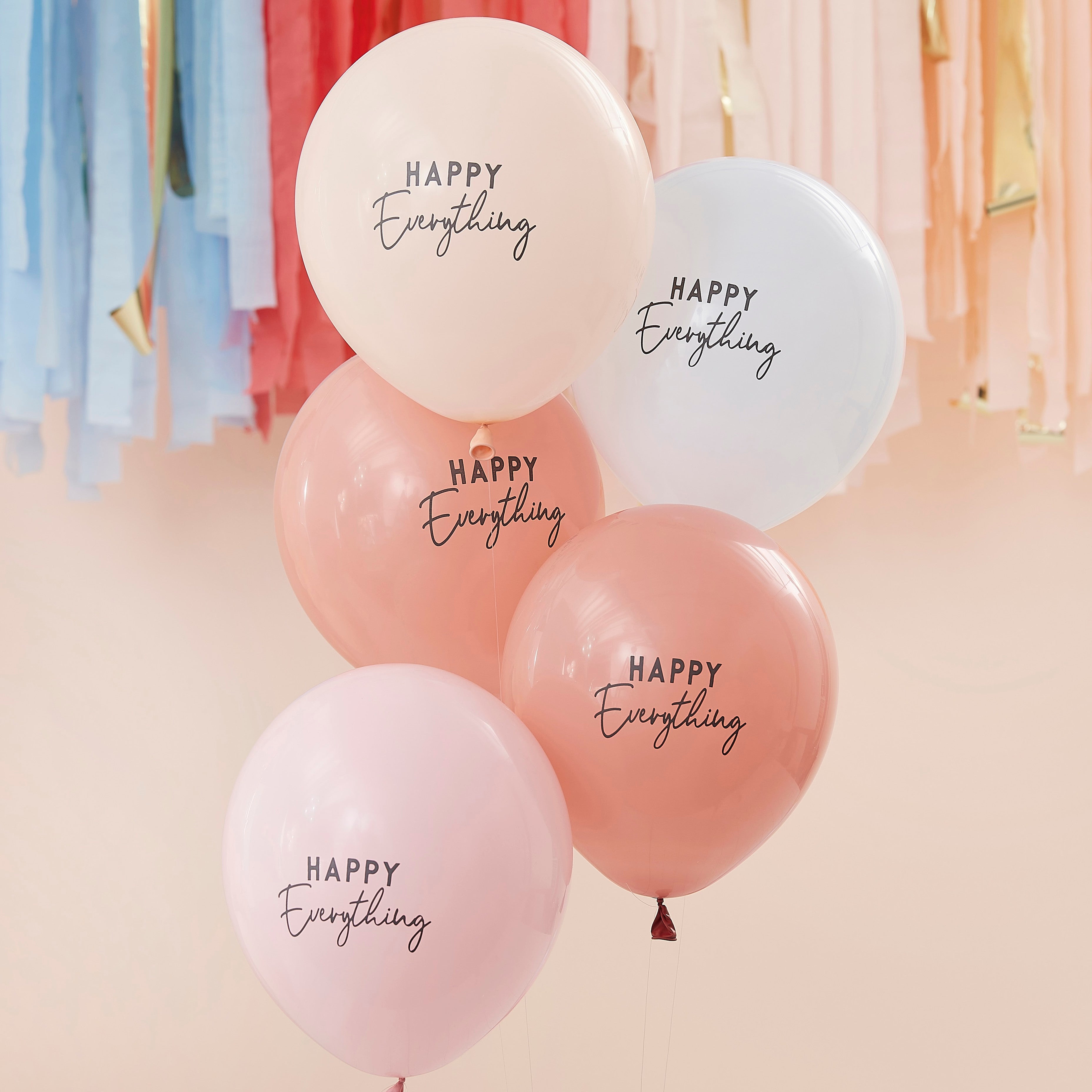 Ballonnen 'Happy Everything' - 5 stuks