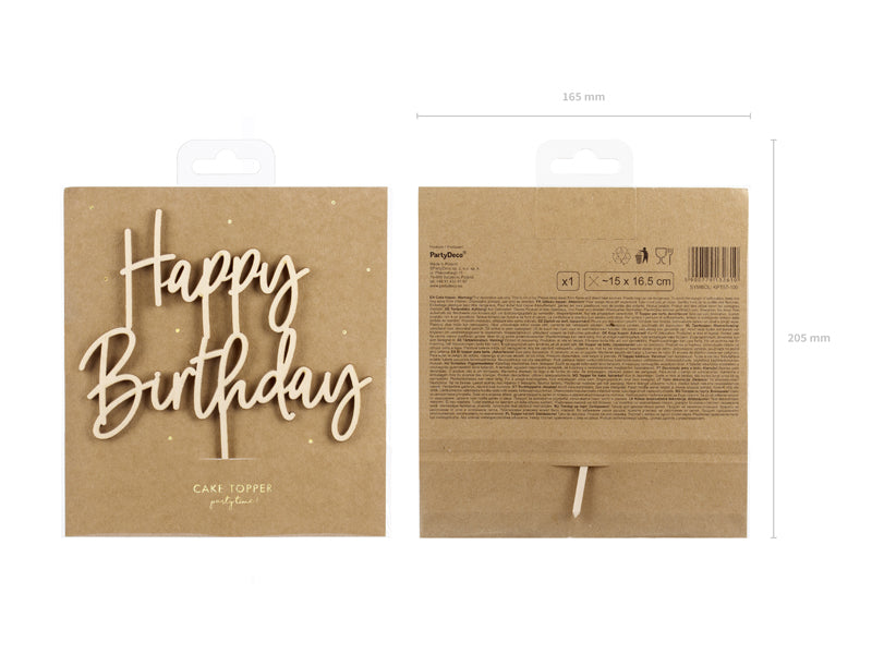 taart cake topper happy birthday verjaardag feest