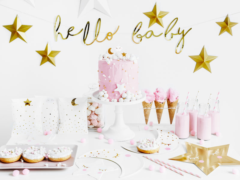 Hello baby slinger babyshower gender reveal feest decoratie babyborrel
