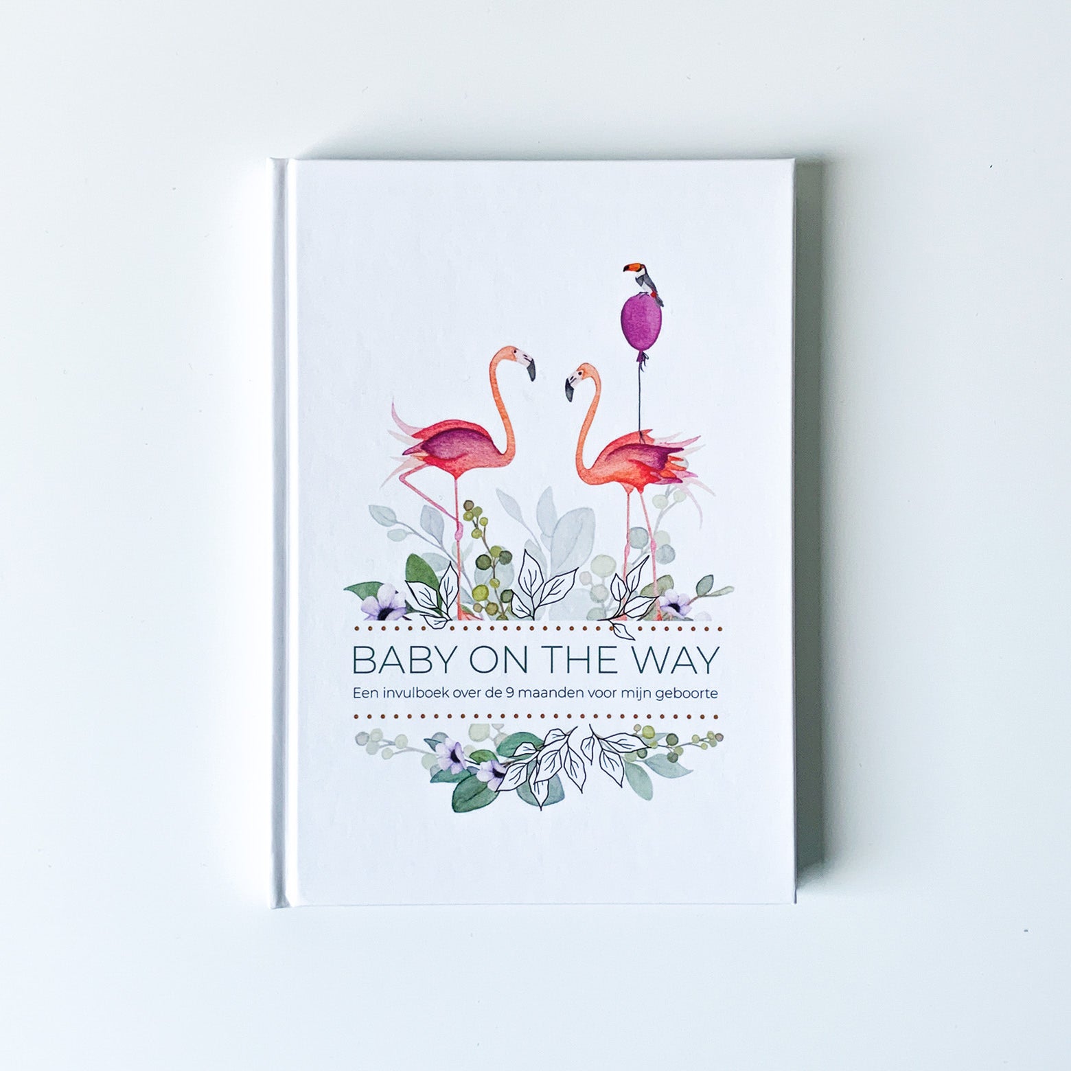 Invulboek zwangerschap ‘Baby on the Way’ - Flamingo