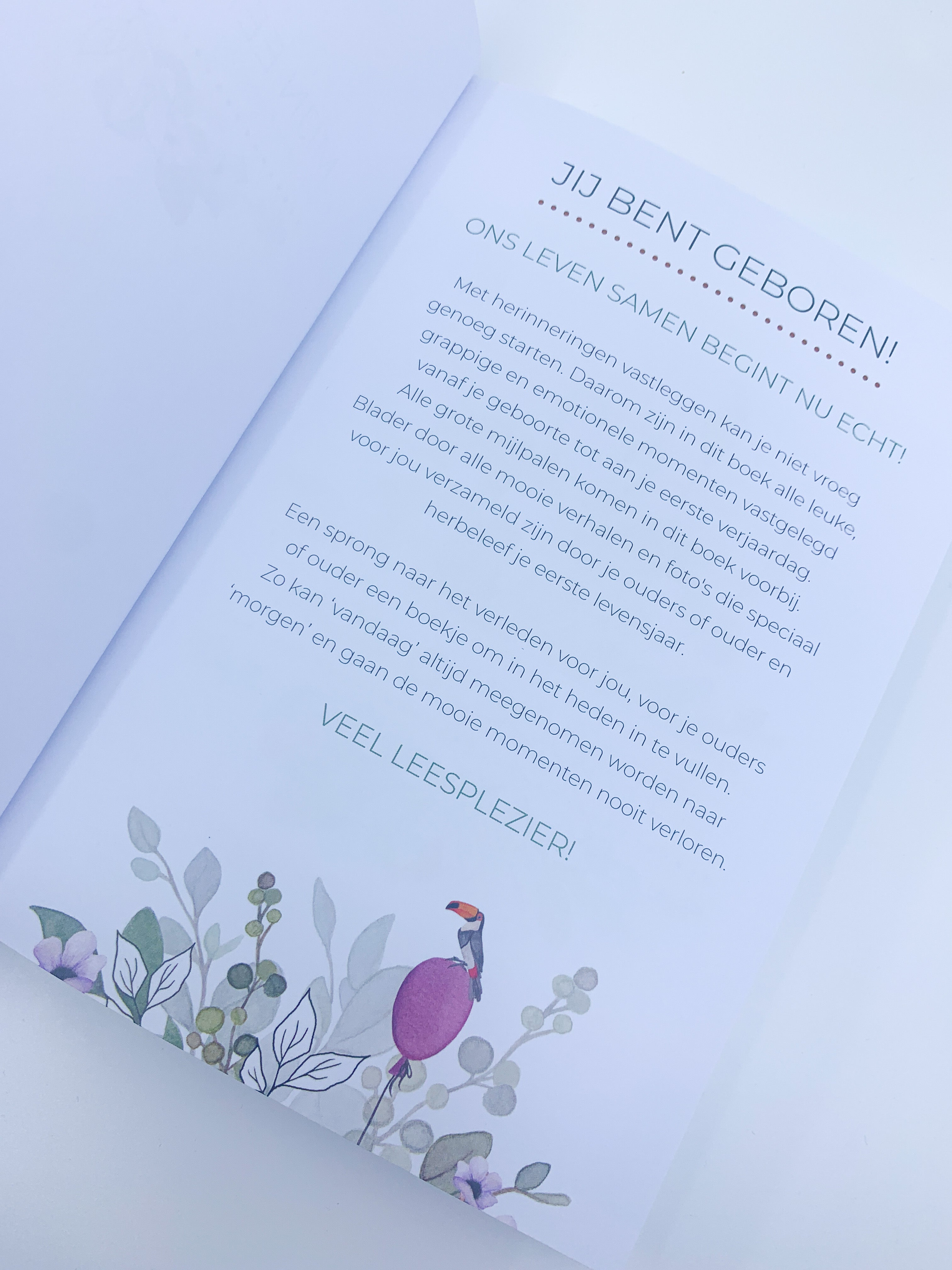 Invulboek 'Mijn eerste jaar' - Flamingo