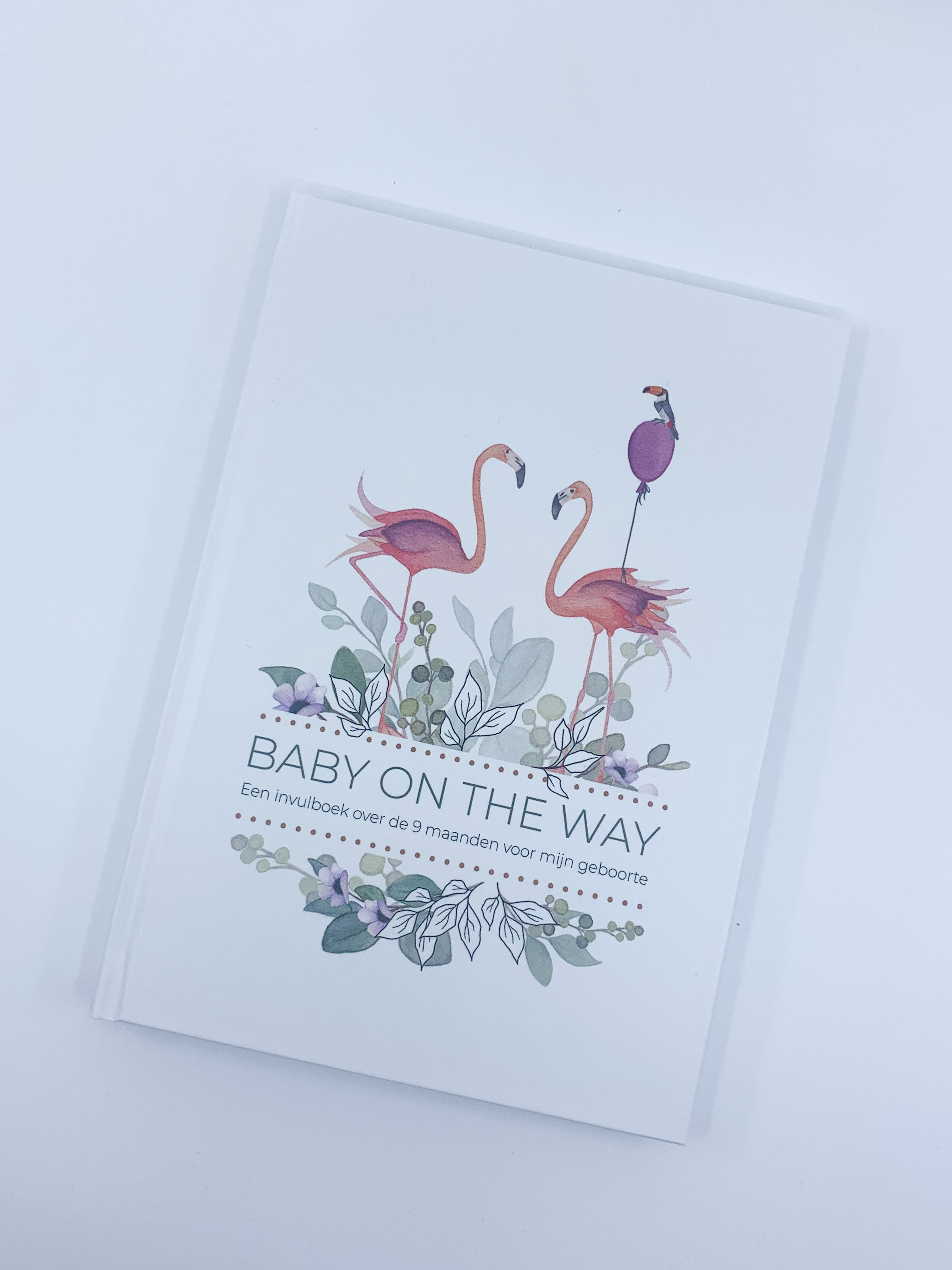 Invulboek zwangerschap ‘Baby on the Way’ - Flamingo