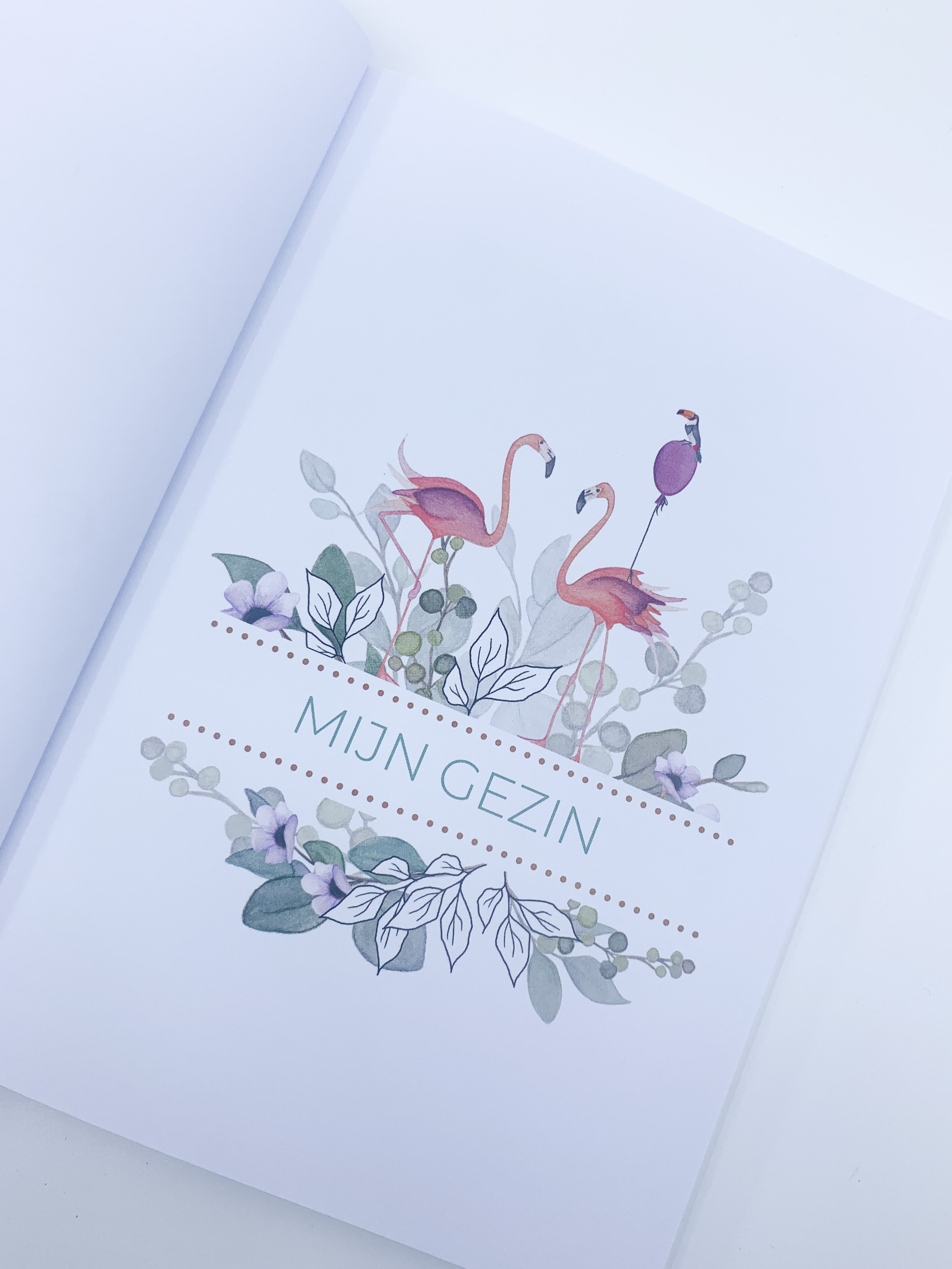Invulboek zwangerschap ‘Baby on the Way’ - Flamingo