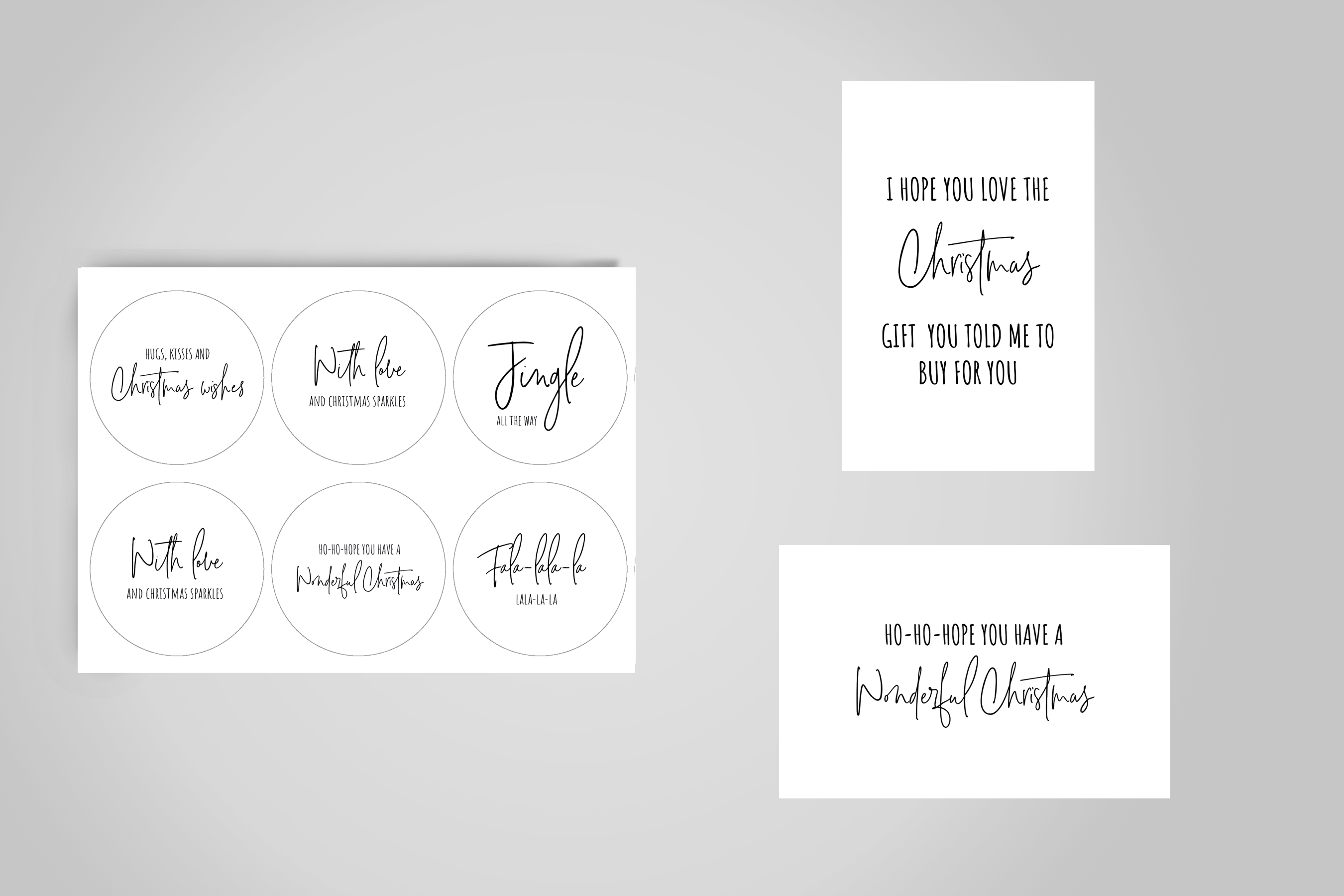 Kerstkaarten set 30 stuks - 'Christmas cheers' - 30 wenskaarten, 30 gifttags en 36 stickers