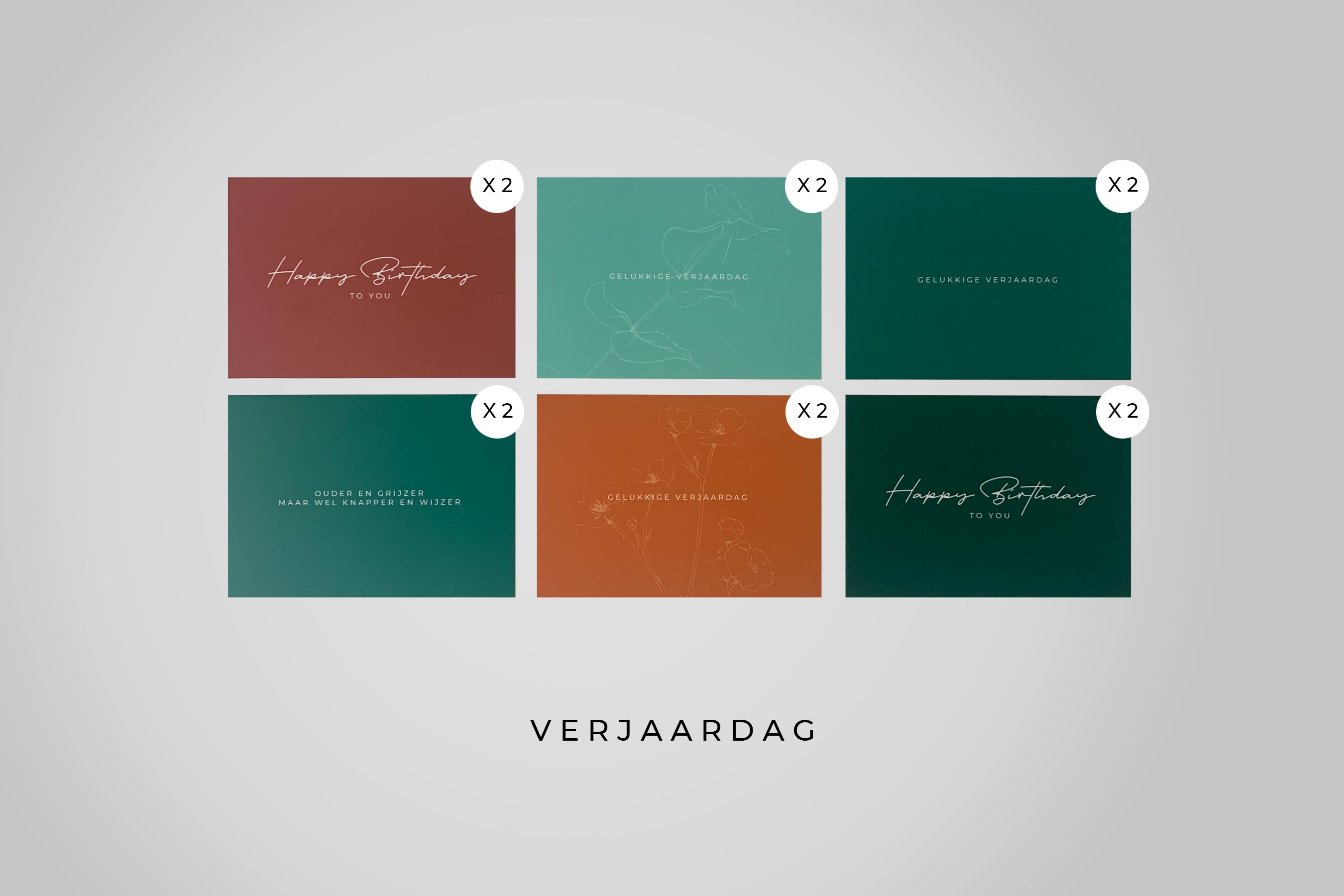 Een wens voor ieder feest moment - 24 kaarten met enveloppen