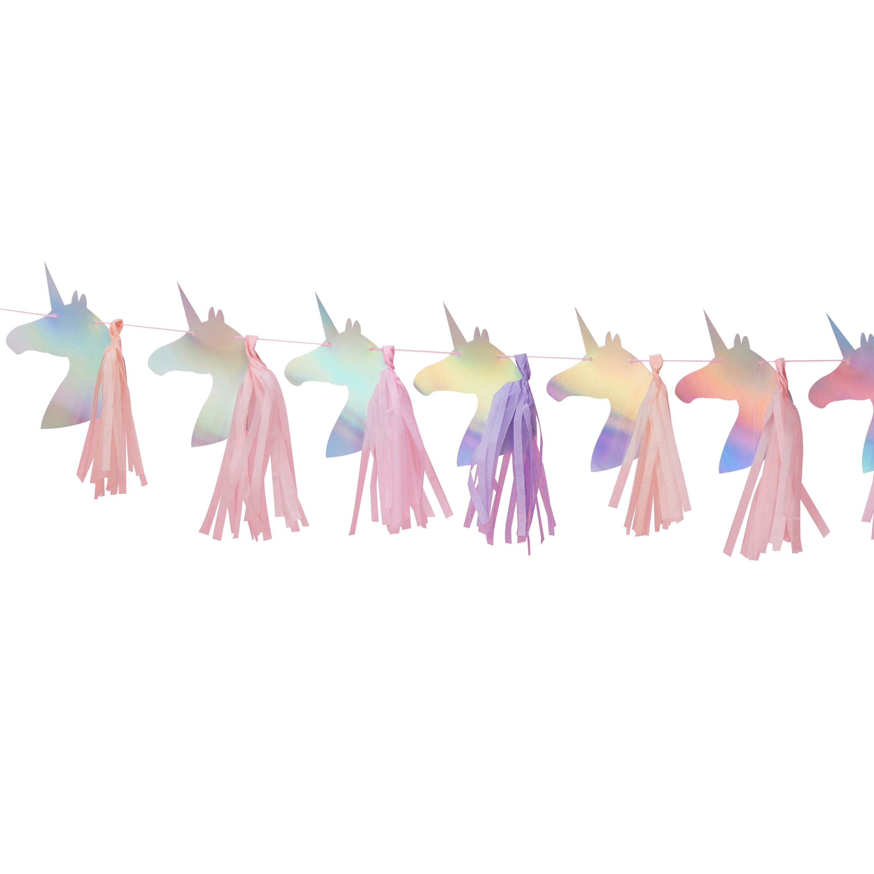 Unicorn slinger met folie en tassels (1,5m)