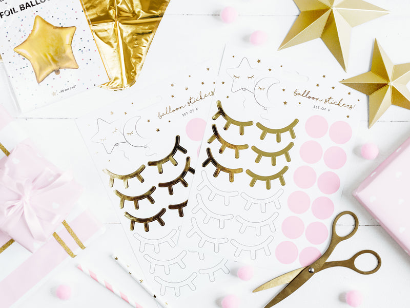 Ballonstickers Ogen en Blos - Decoreer zelf je ballonnen