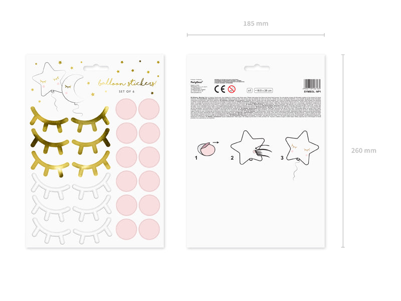 Ballonstickers Ogen en Blos - Decoreer zelf je ballonnen