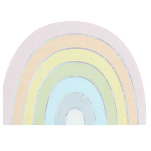 Regenboog servetten pastel- 16 stuks