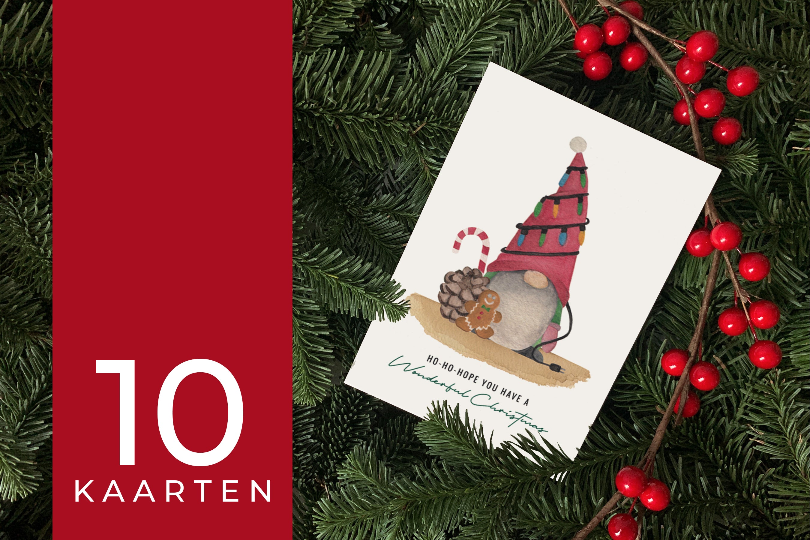 Christmasbox ‘Santa’s little helpers’ - 10 wenskaarten, 10 gifttags en 12 stickers