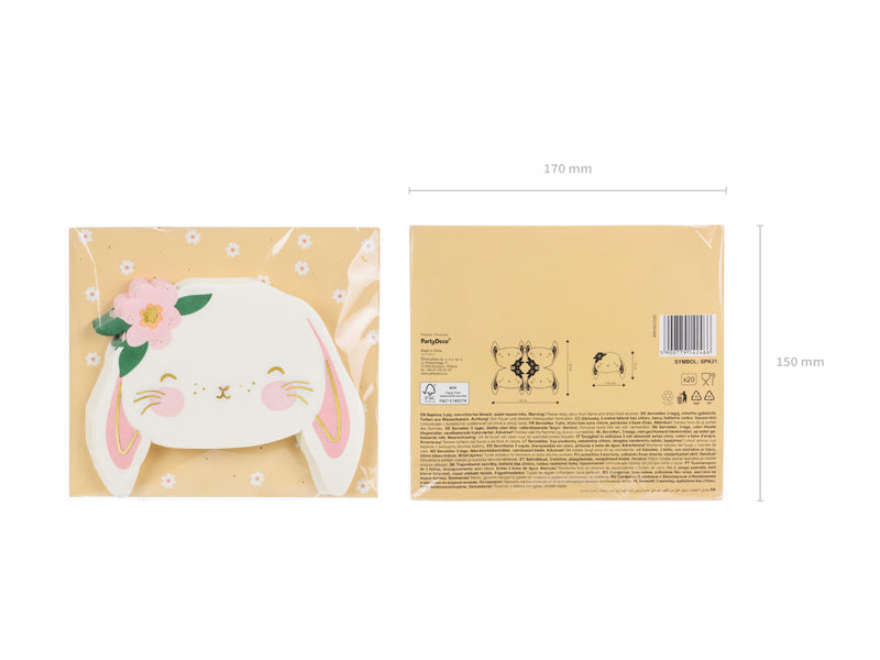 Konijn servetten pasen lente feest verjaardag deiren