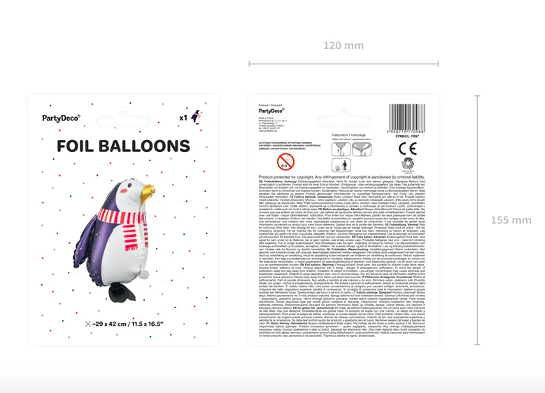 pinguïn folieballon 3D kerst kerstmis sneeuw noordpool