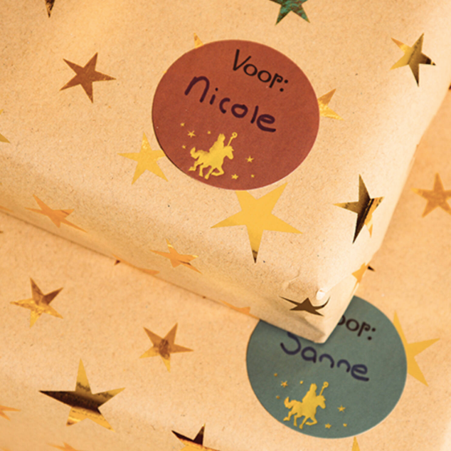 Sinterklaas deco stickers pakjes cadeaus