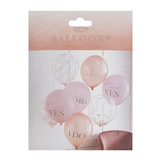 Ballonnen 'She said yes' - 8 stuks