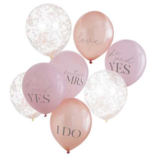 Ballonnen 'She said yes' - 8 stuks