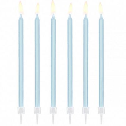 blauwe kaarsen taart