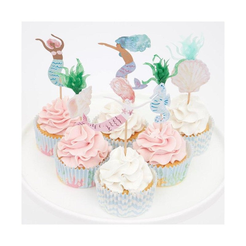 Zeemeermin cupcake kit - 24 cupcakes