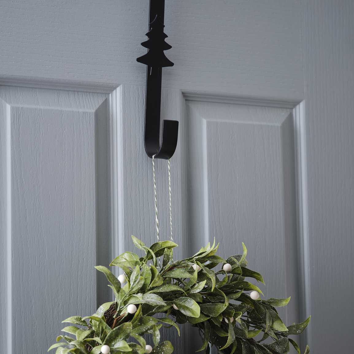 Metalen zwarte deurhanger voor Kerstkrans of decoratie