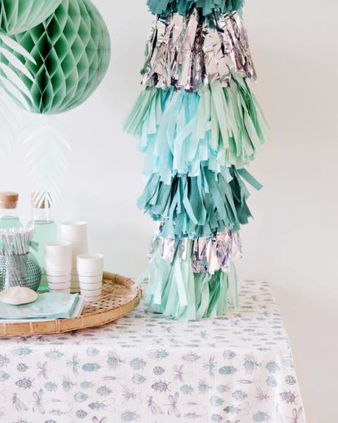 Tassel slinger Groen/Zilver (3m)