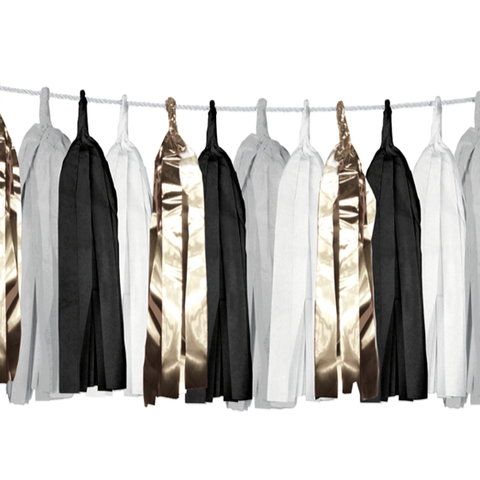 Tassel slinger Zwart/Goud (3m)