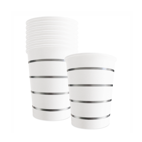Bekertjes wit en zilver - 8 stuks