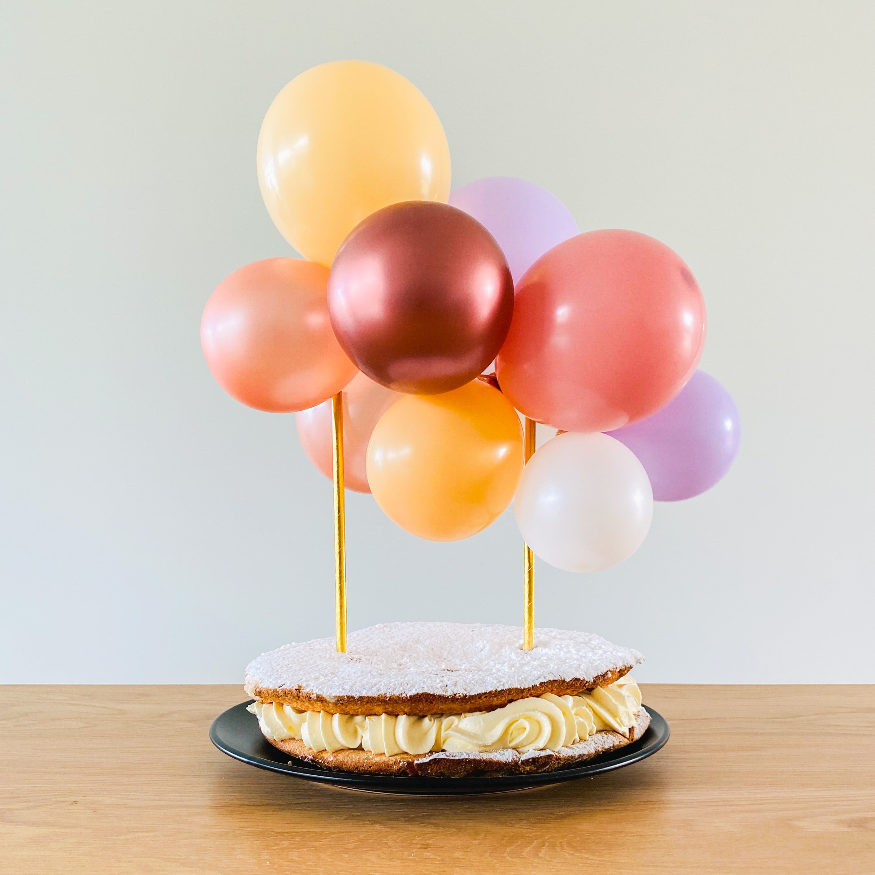 Taart topper mini ballonslinger 'Golden Hour'