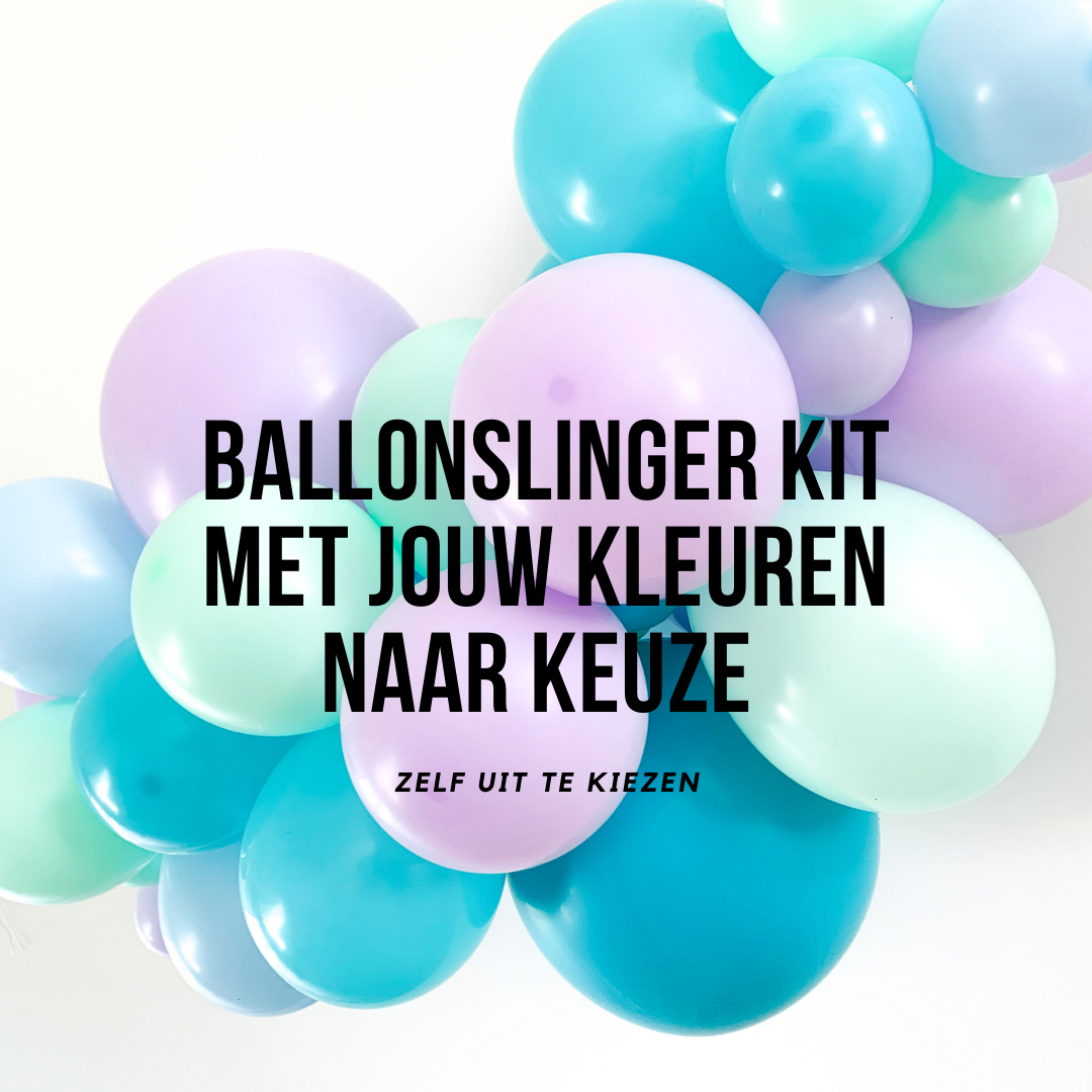 Ballonslinger ballonnenboog eigen kleuren zelf samenstellen als feestdecoratie