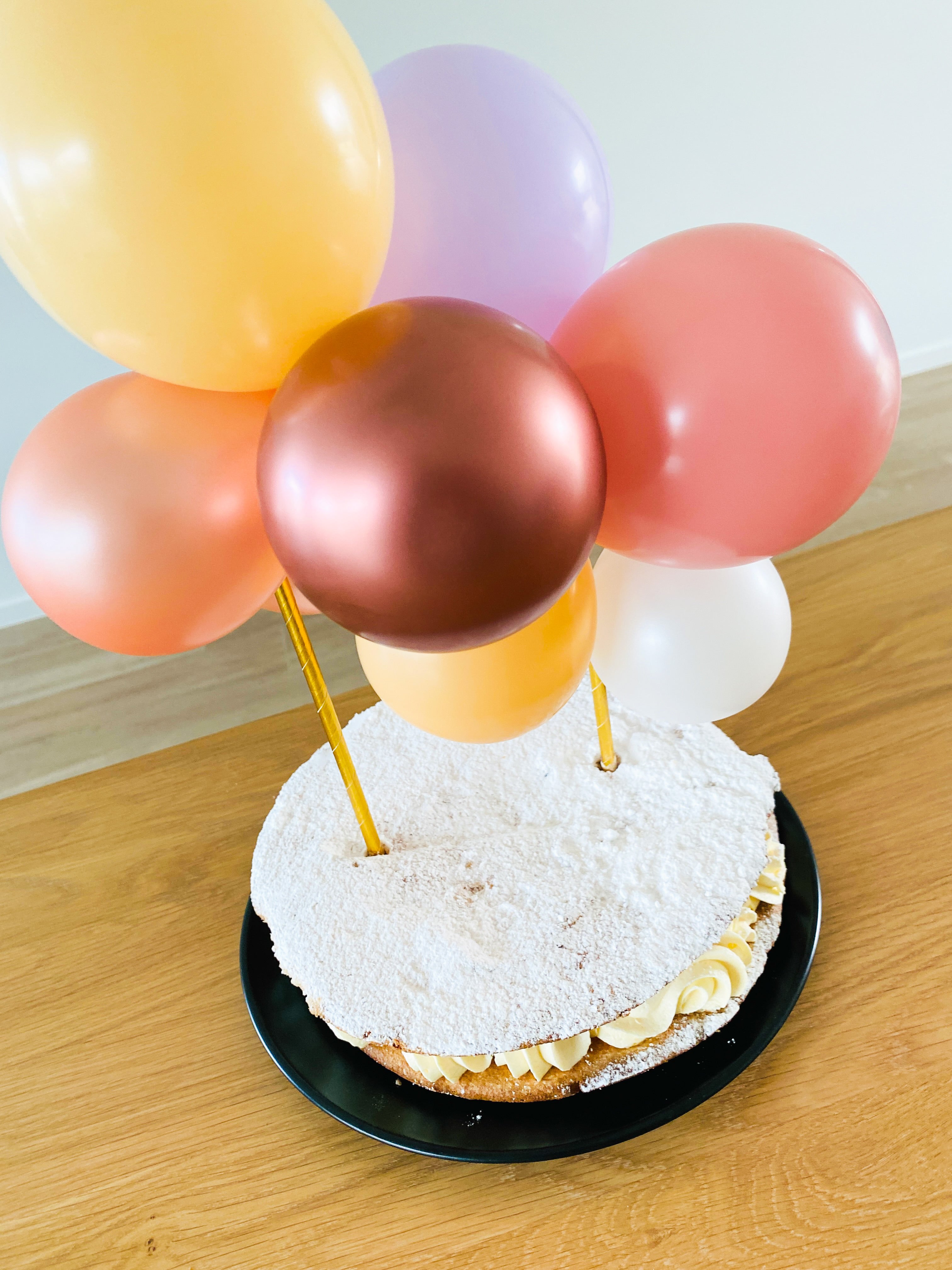 Taart topper mini ballonslinger 'Golden Hour'