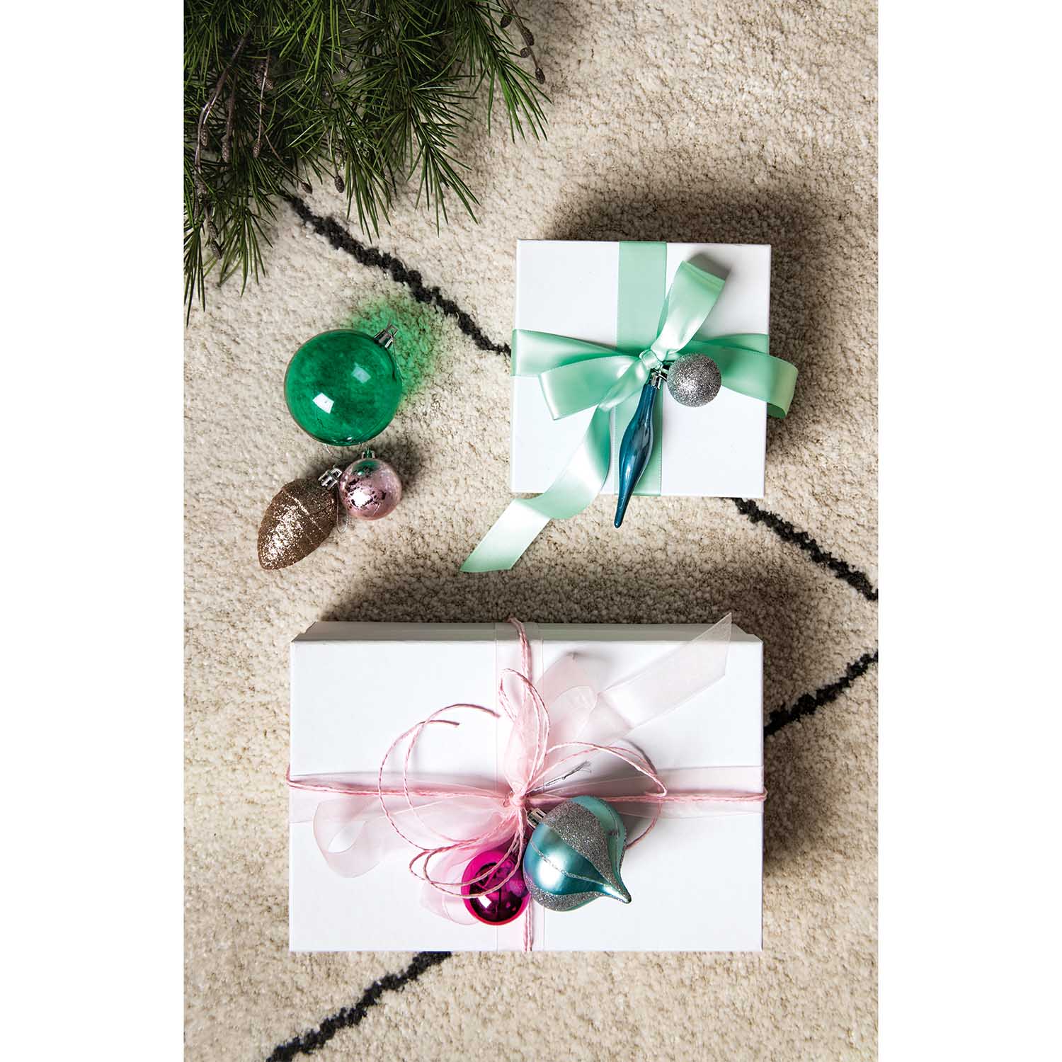 Kerstballen 27 stuks mix kleurrijk pastel oldskool nostalgie set