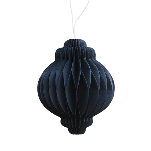 kerstbal ornament kerstmis donker blauw duurzaam herbruikaar