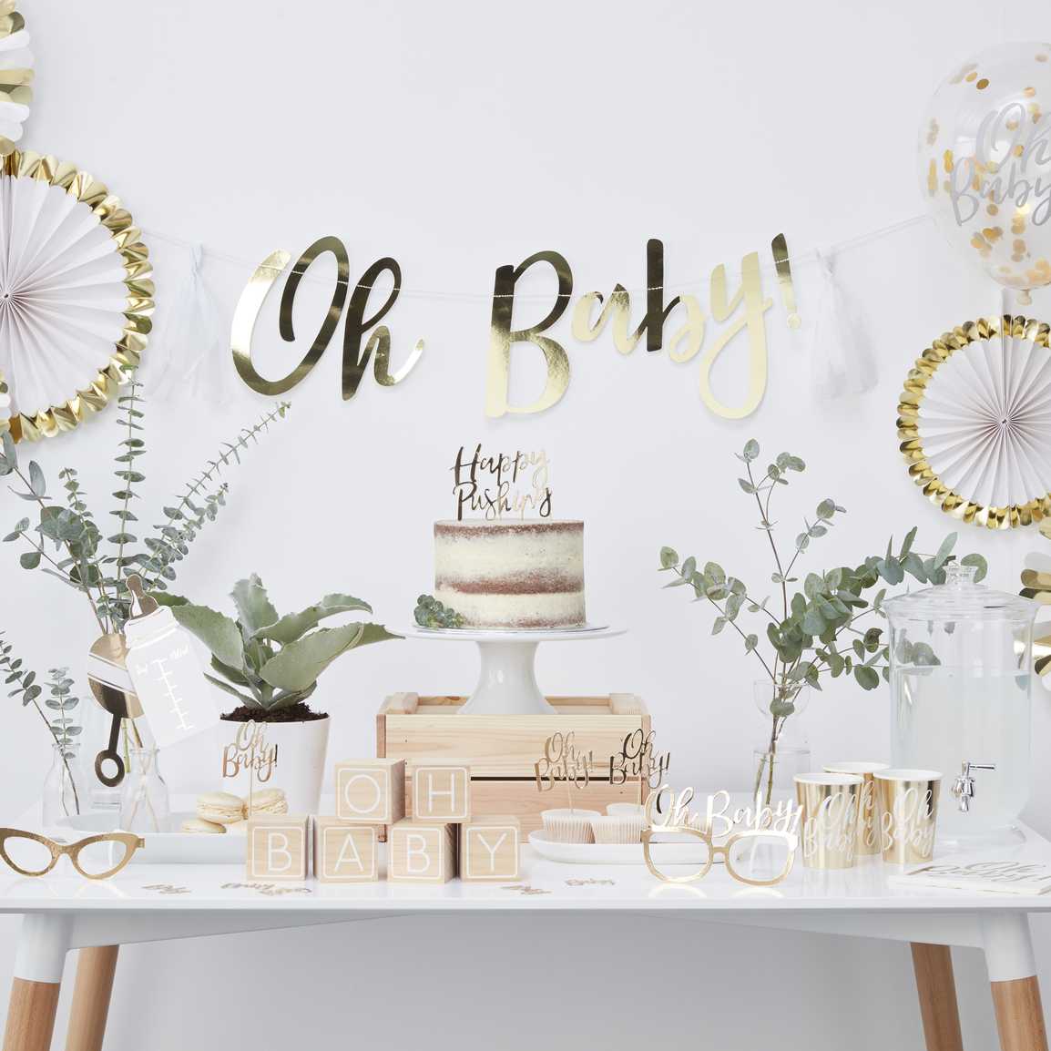 oh baby babyshower gender reveal babyborrel cupcake topper