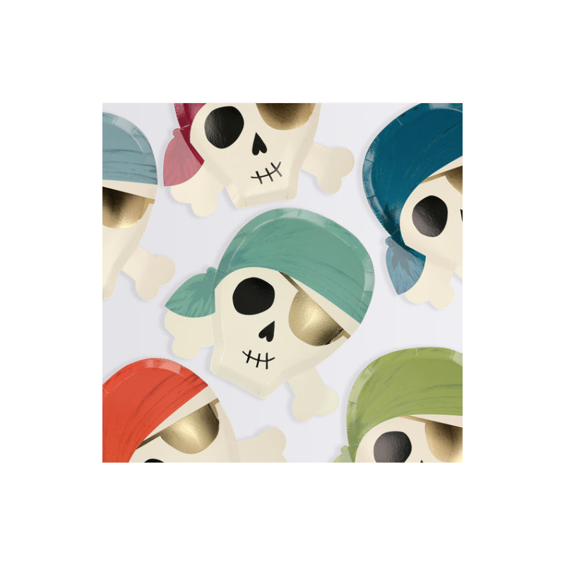 Piraten borden - 8 stuks