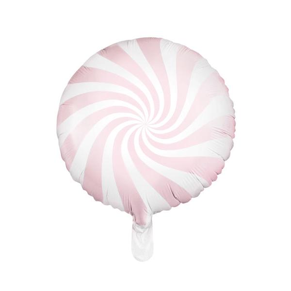 roze wit pastel snoepje snoep candy folieballon feest decoratie verjaardag