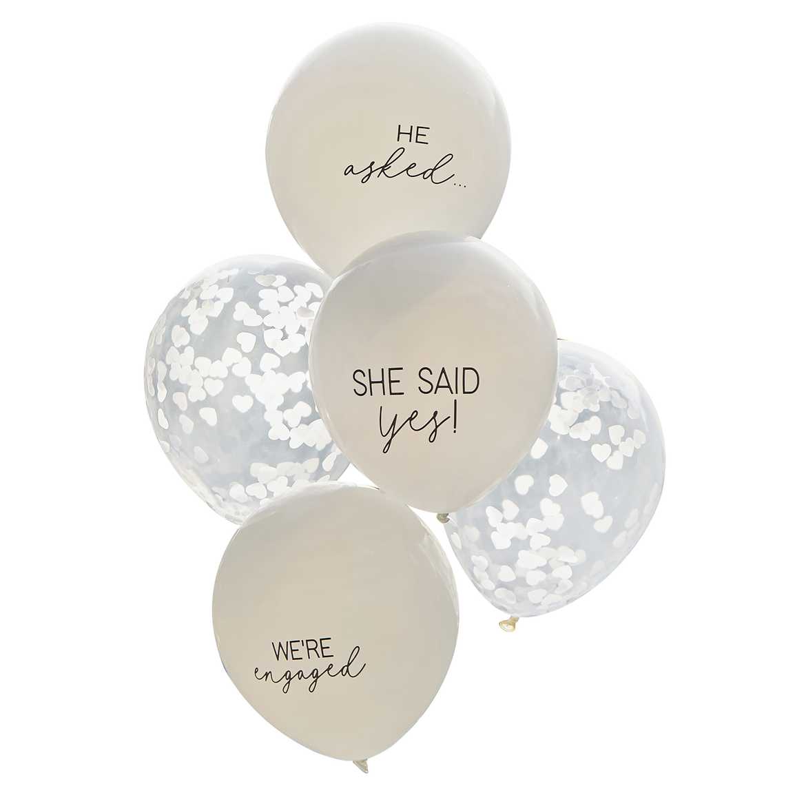 Ballonnen 'She said yes' - 5 stuks