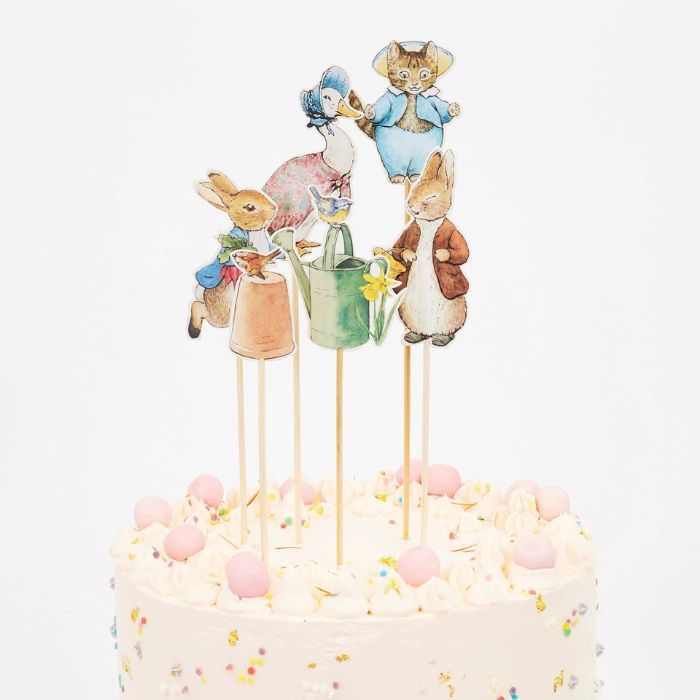 Taarttopper Meri Meri Pieter Konijn Peter Rabbit feest decoratie taart dessert bakker