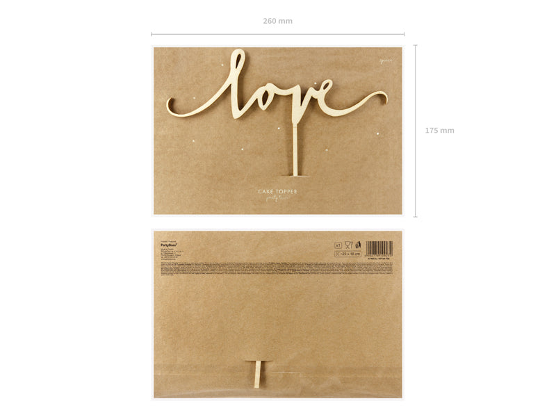 Taarttopper 'Love' - Party Deco