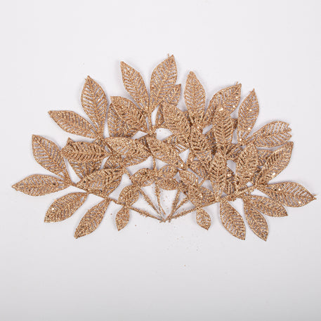 Glitter takjes warm rosé goud - 6 stuks (20,5cm)