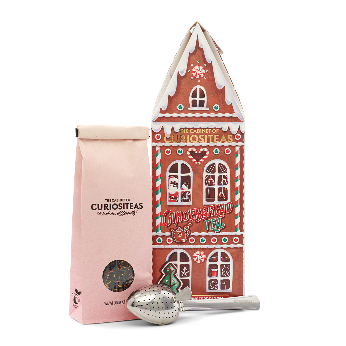 Gingerbread huis thee set cadeau kerstmis