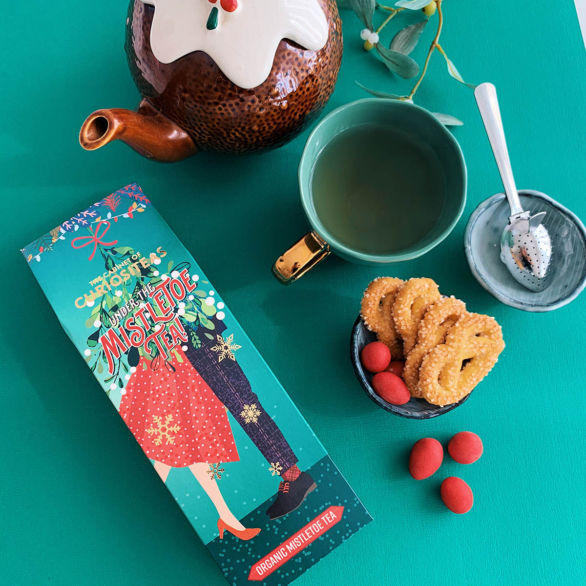 'Under the mistletoe' thee - Cadeauset incl. thee infuser