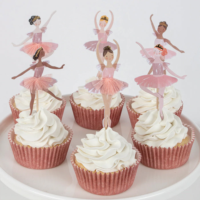 cupcake kit ballet ballerina's feest deco decoratie verjaardag bakken themafeest dansen