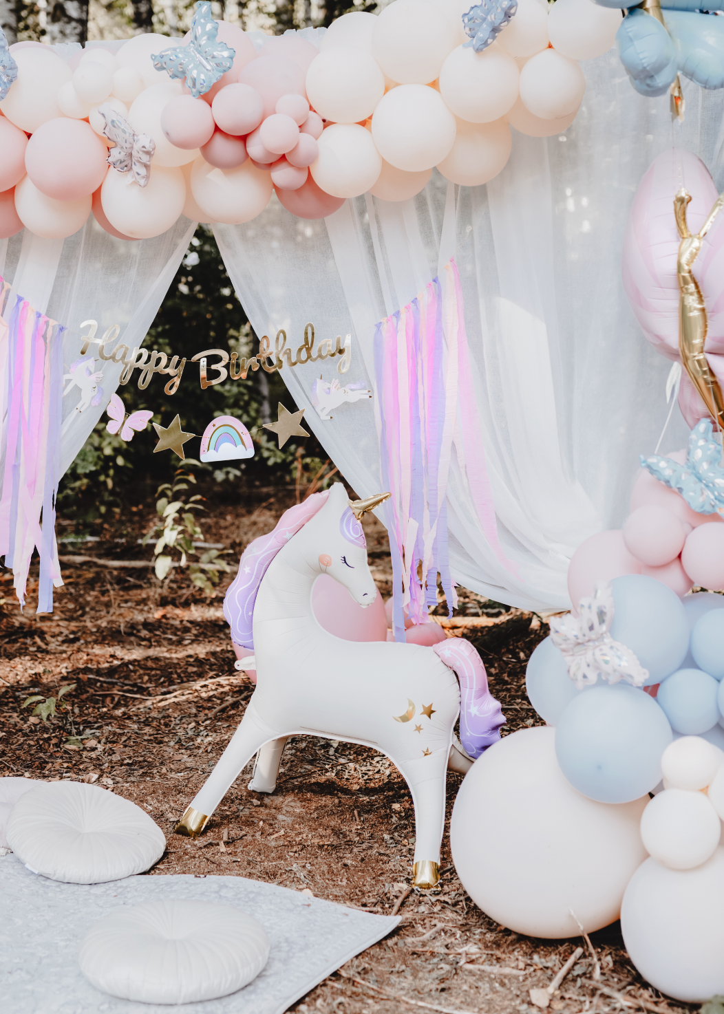 folieballon unicorn eenhoorn decoratie feest sprookjes paard ballon