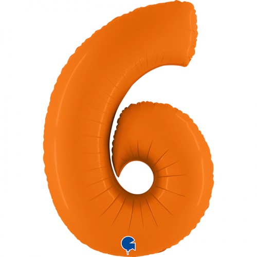 Folieballon cijfer 0 t/m 9 XXL (102cm) - Warm Oranje