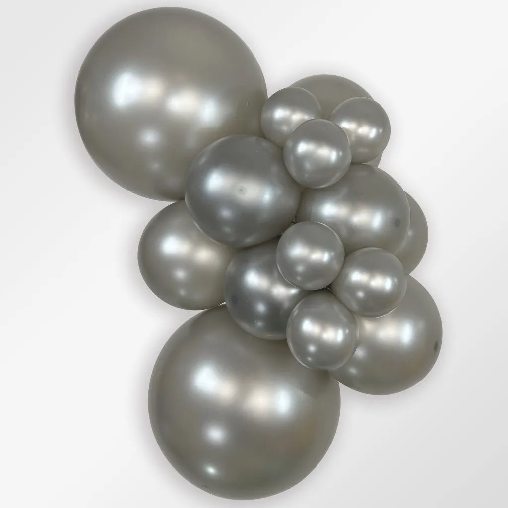 Ballon parelmoer zilver