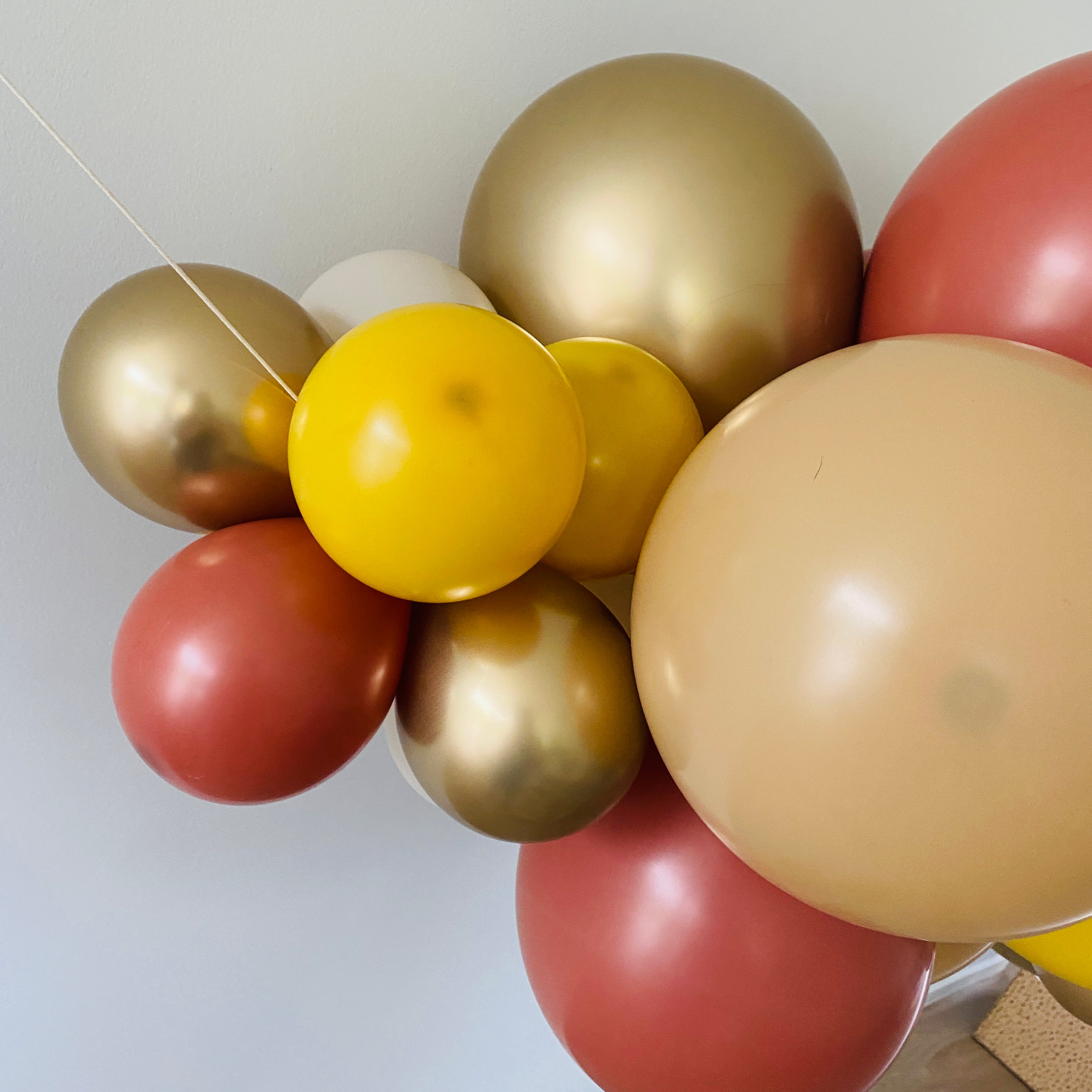 Ballonslinger ballonnenboog balloongarland Mustard Terracotta.jpg