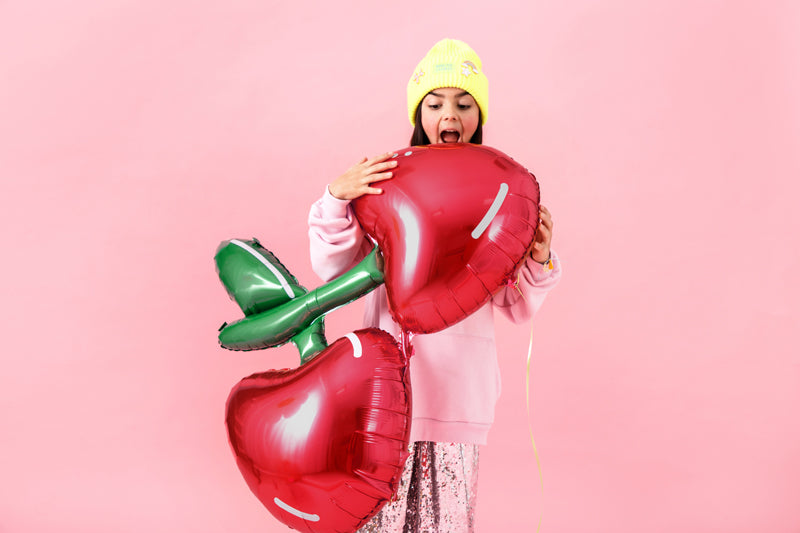 XXL Folieballon kersen - 88cm
